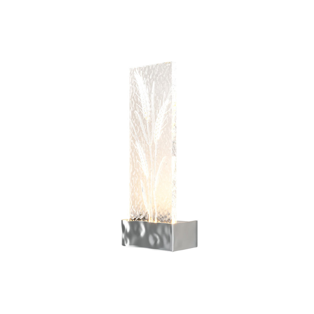 LED vegglampe Ornate krom klart glass forfra
