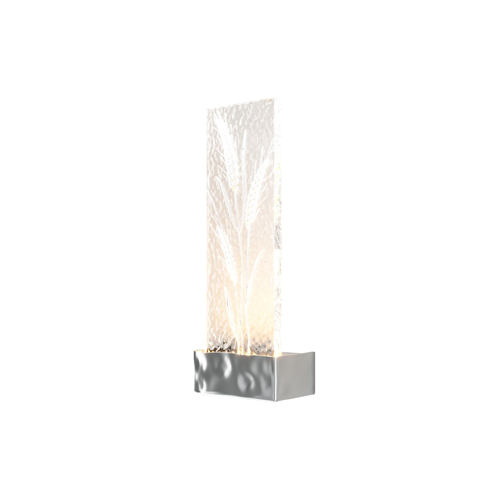 LED vegglampe Ornate krom klart glass forfra