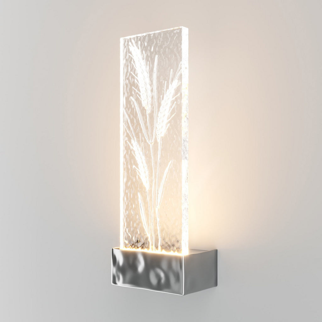 LED vegglampe Ornate krom klart glass detalj