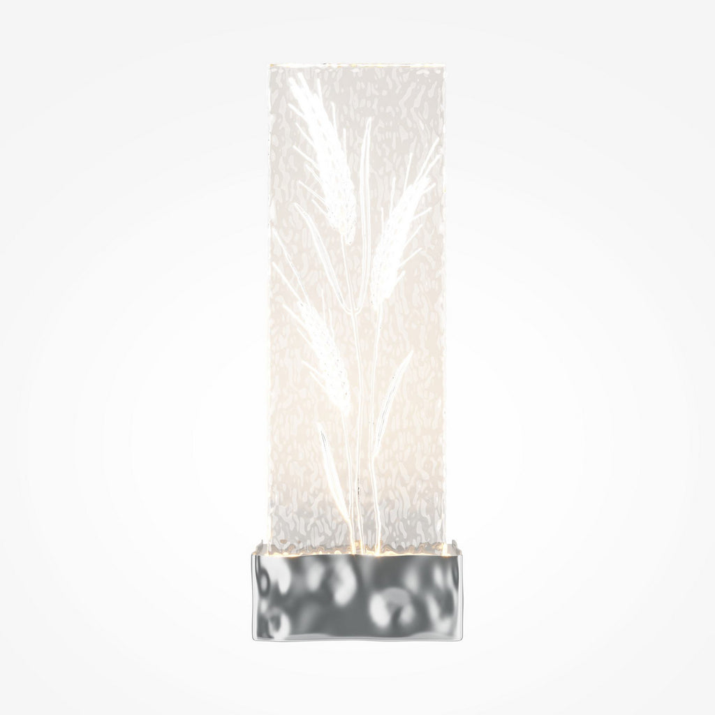 LED vegglampe Ornate krom klart glass montert
