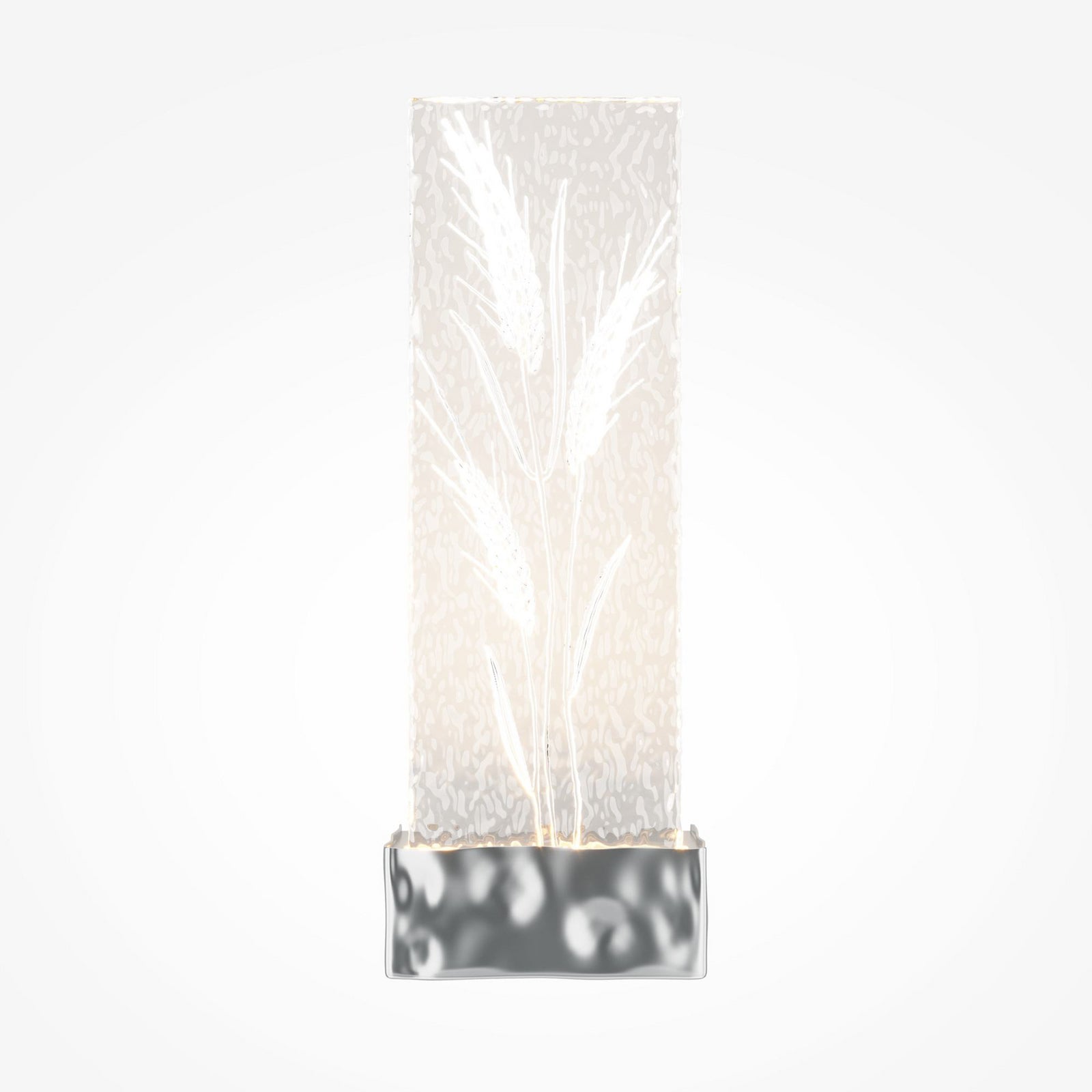 LED vegglampe Ornate krom klart glass montert