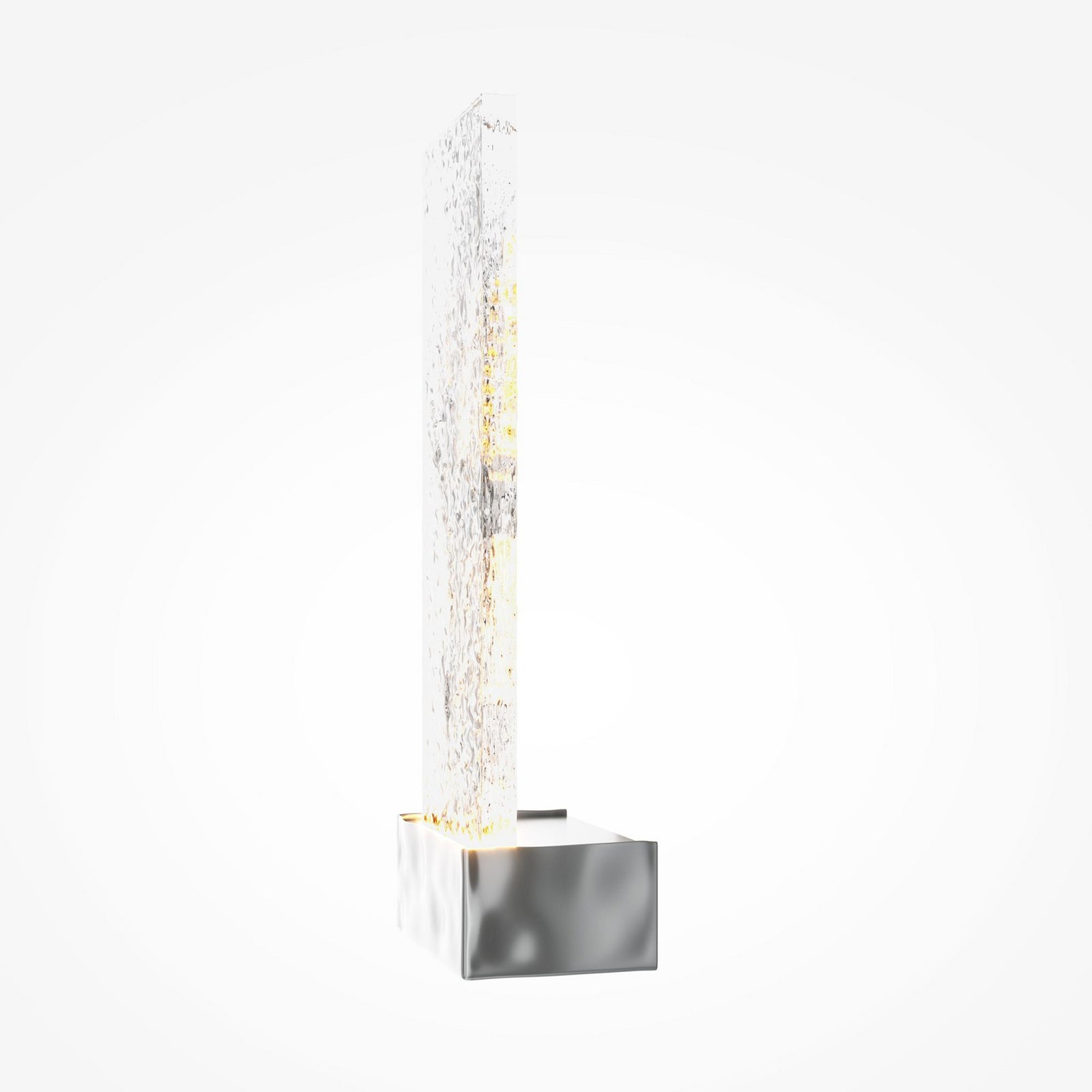 LED vegglampe Ornate krom klart glass nærbilde