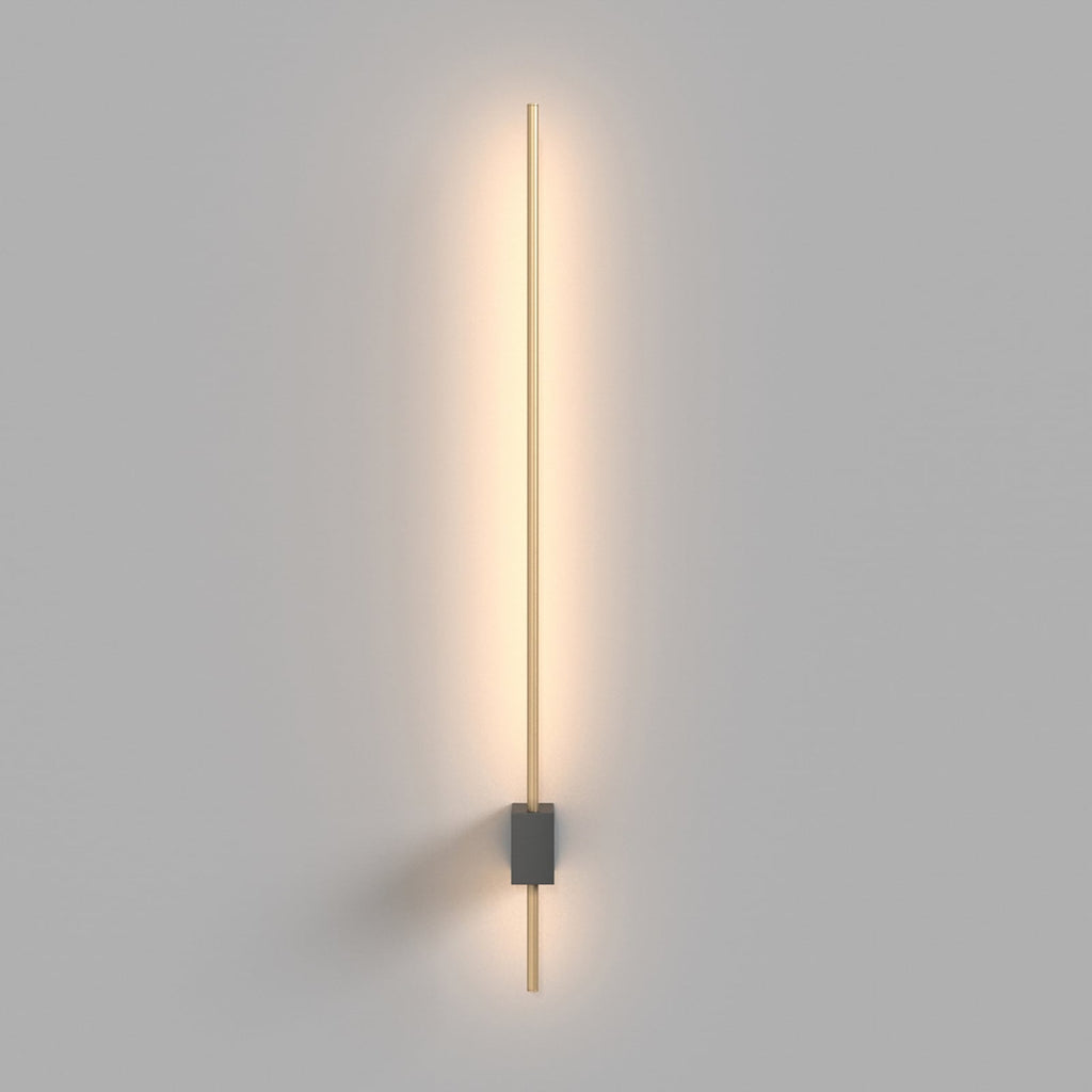 LED vegglampe Pars svart/gull bakside av lampe