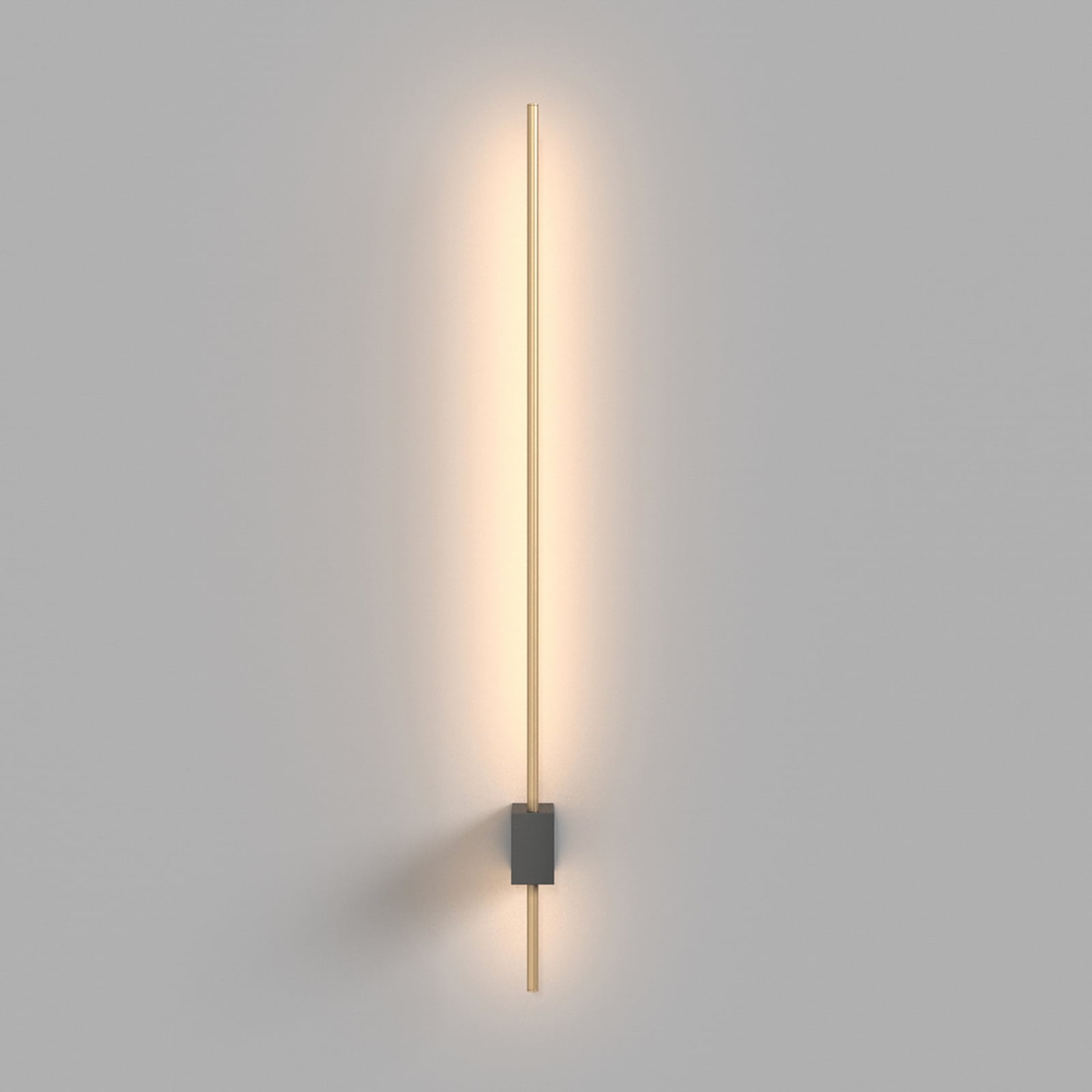 LED vegglampe Pars svart/gull bakside av lampe