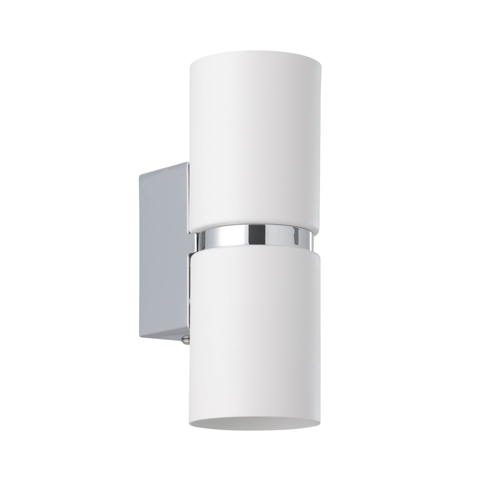 Nærbilde av LED vegglampe Passa rund hvit 2-lys GU10 opp og ned