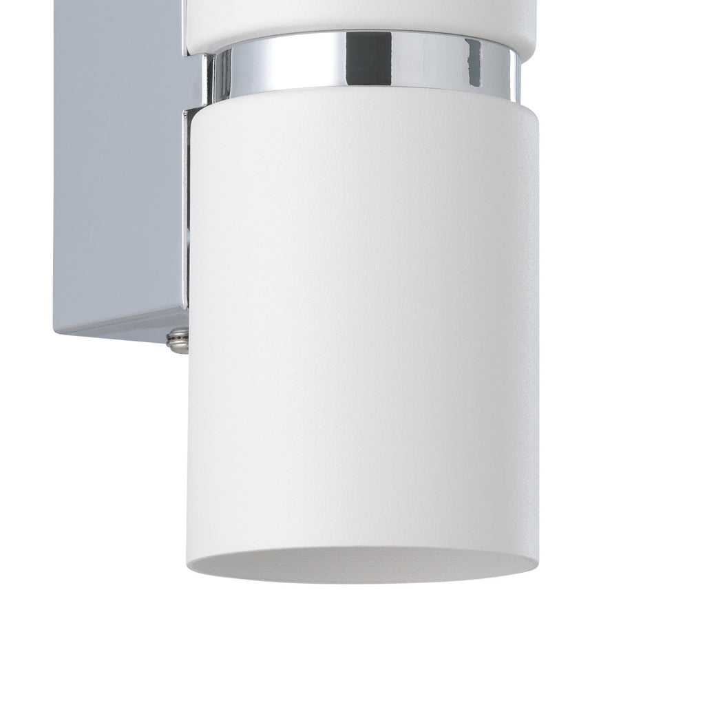 LED vegglampe Passa rund hvit 2-lys GU10 opp og ned med stålramme
