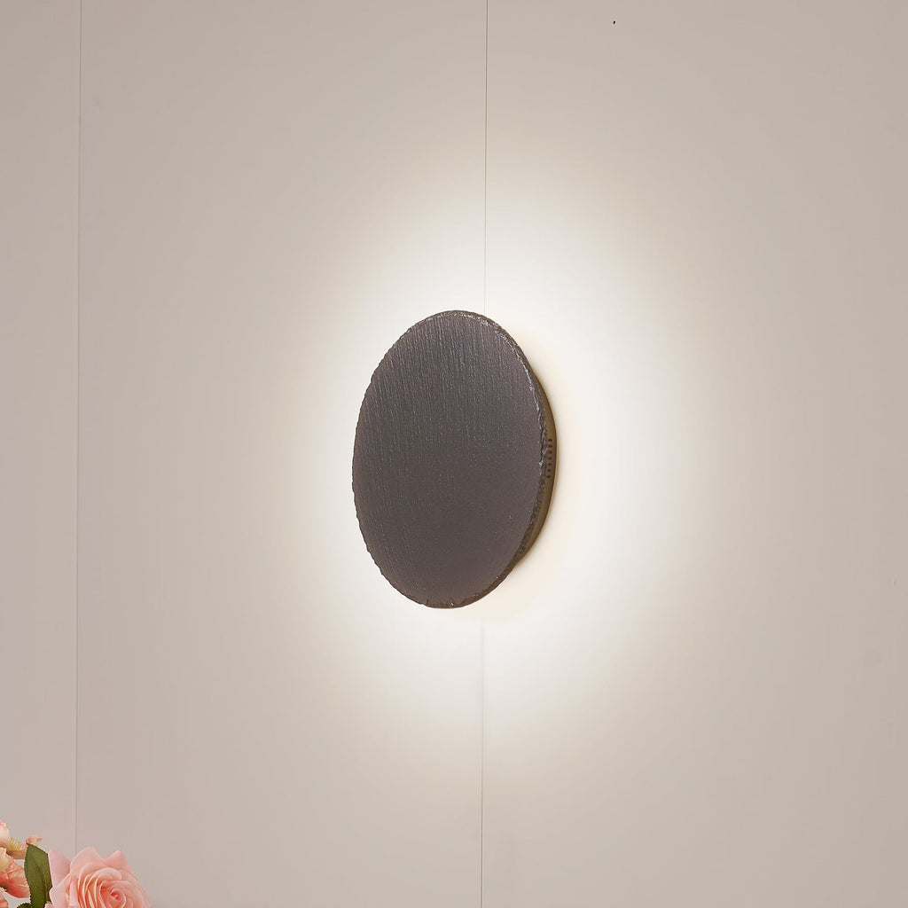 LED vegglampe Peetu skiferstein dimbar forfra