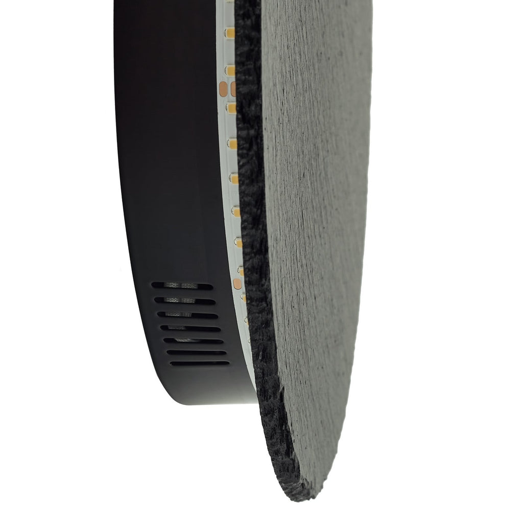 LED vegglampe Peetu skiferstein med lys på