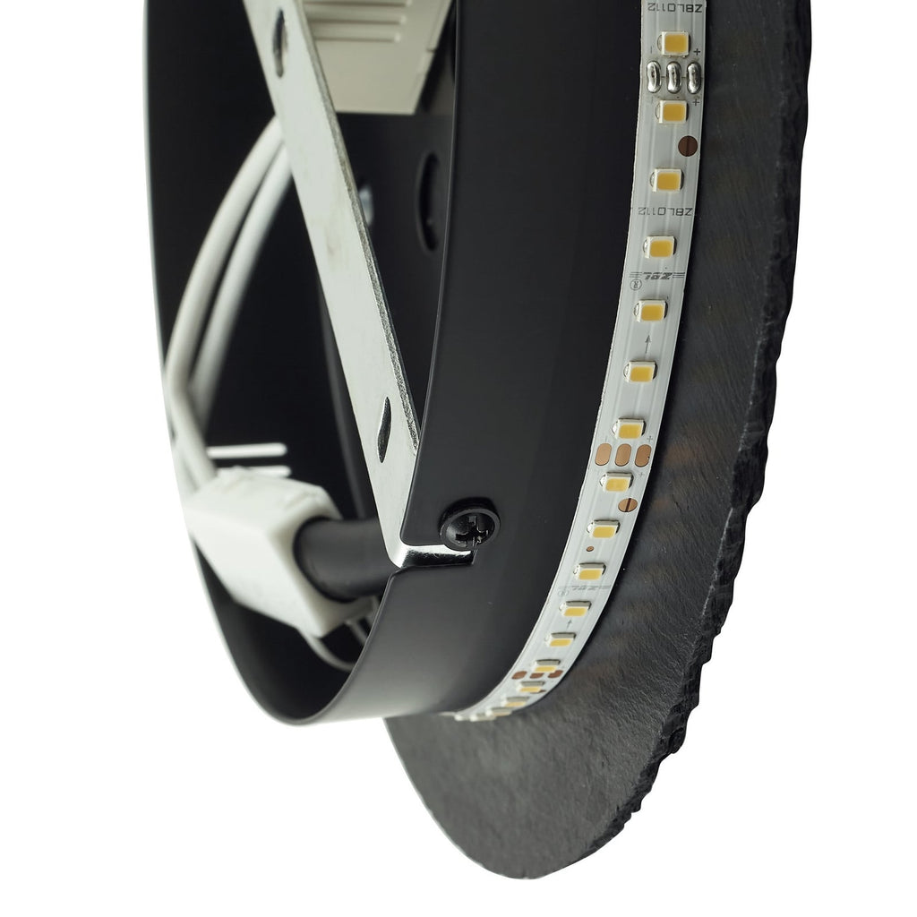 LED vegglampe Peetu skiferstein detalj av lys