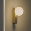 LED vegglampe Perlina gull dimbar CCT IP44 forfra