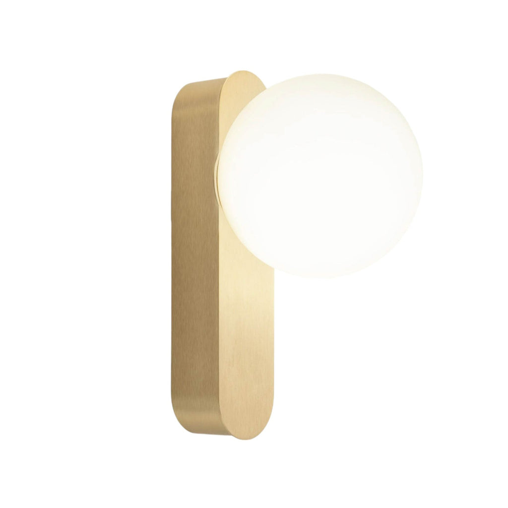 Detalj av LED vegglampe Perlina gullfarget CCT IP44 glass