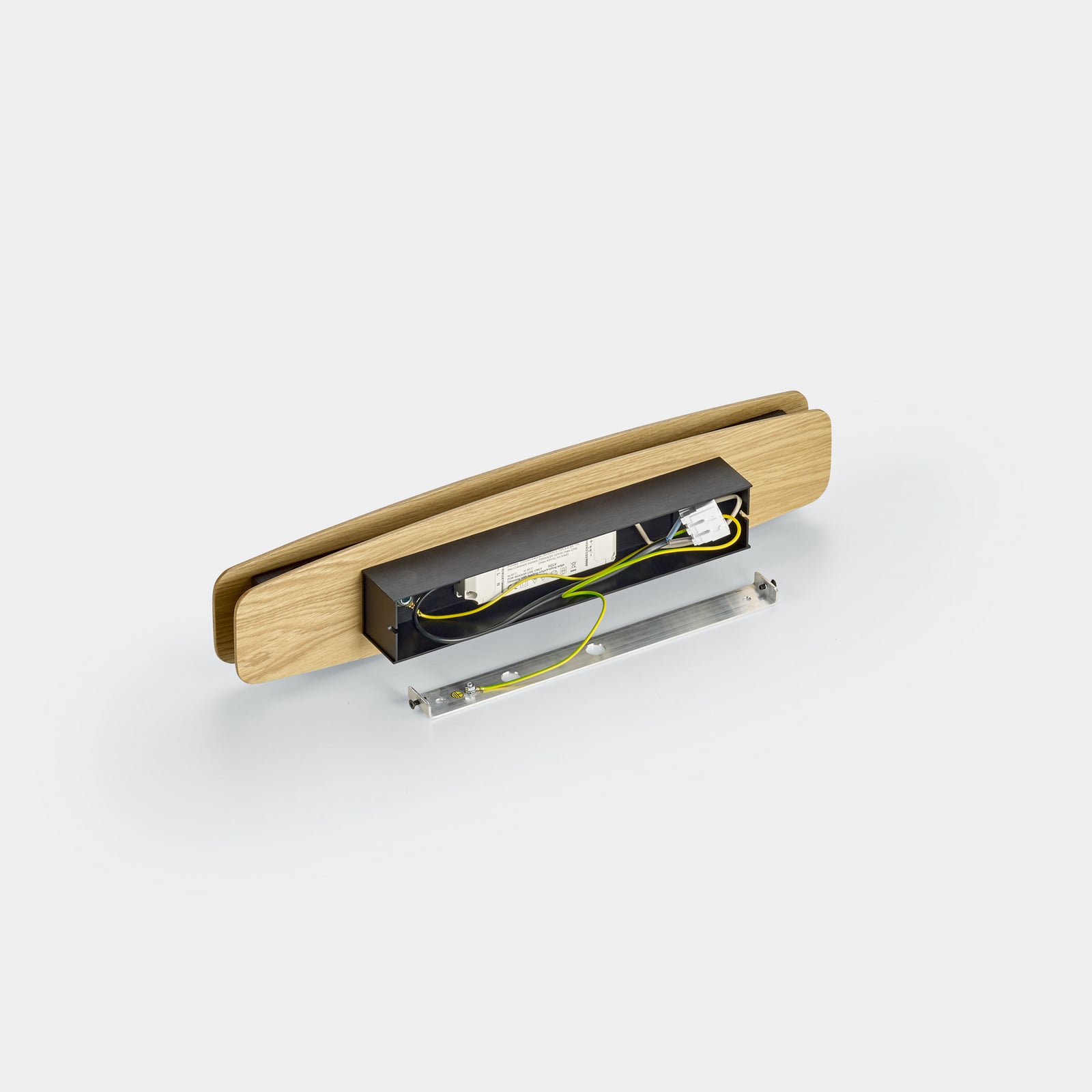 LED vegglampe Persida eik dimbar 48 cm materialdetalj