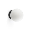 LED vegglampe Ping opalglass svart front