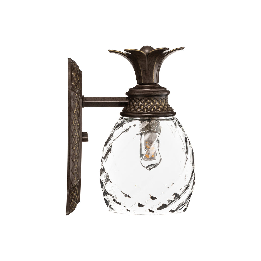 Montert LED vegglampe Plantation bronse glass G9 IP44 - Elstead i rom