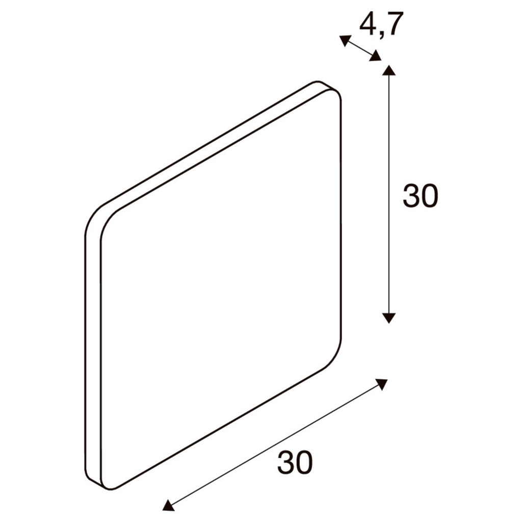 LED vegglampe Plastra gips kvadratisk 30x30 cm hvit miljø