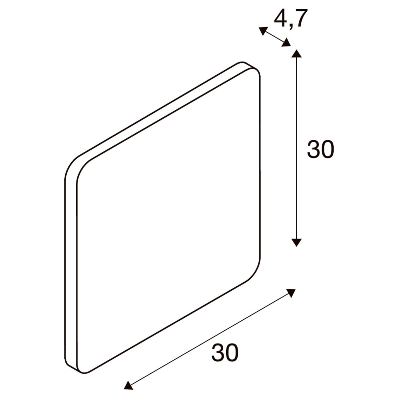 LED vegglampe Plastra gips kvadratisk 30x30 cm hvit miljø