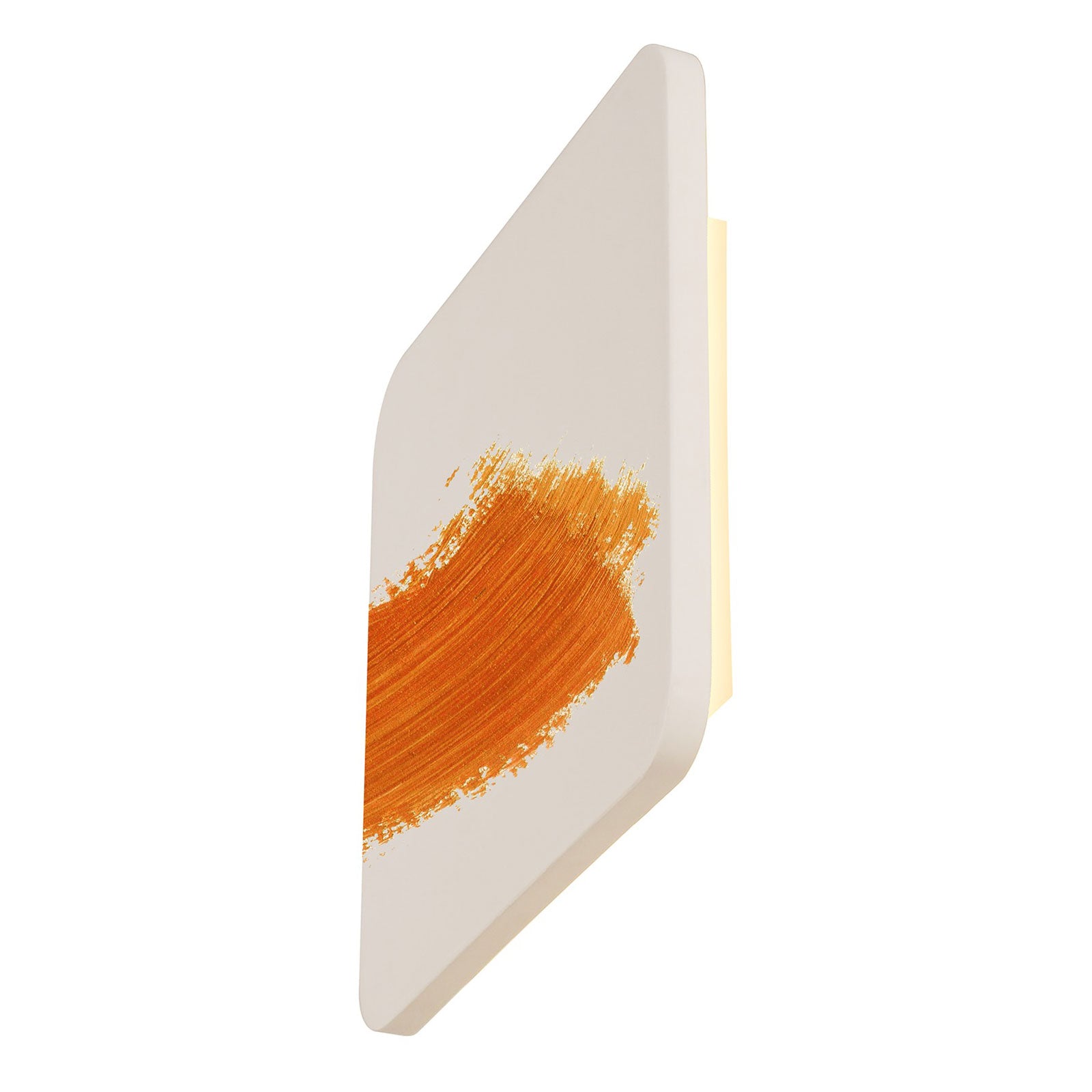 LED vegglampe Plastra gips kvadratisk 30x30 cm hvit lysdetalj