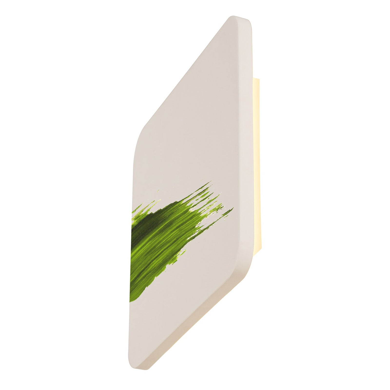 LED vegglampe Plastra gips kvadratisk 30x30 cm hvit vinkel