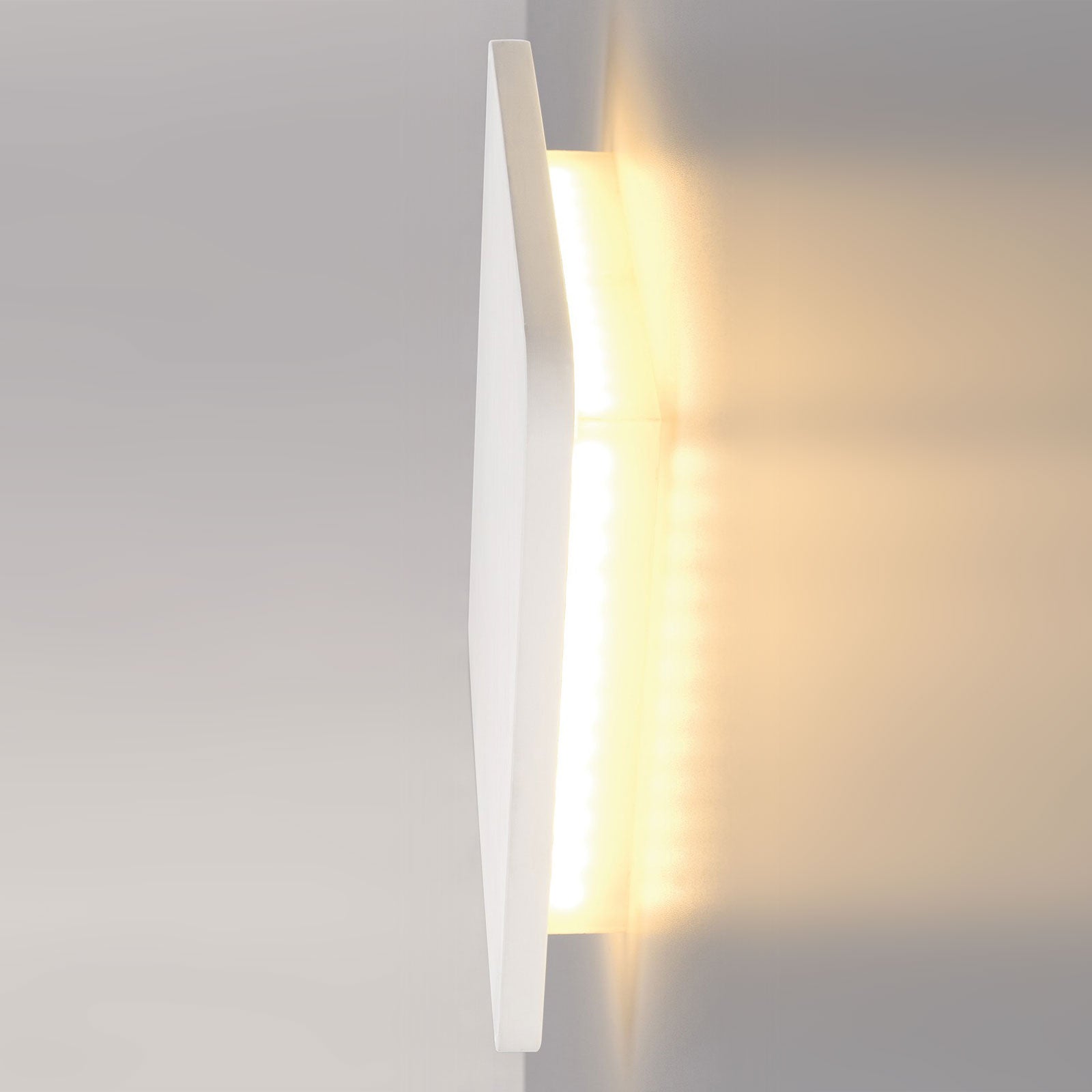 LED vegglampe Plastra gips kvadratisk 30x30 cm hvit monteringsdetalj