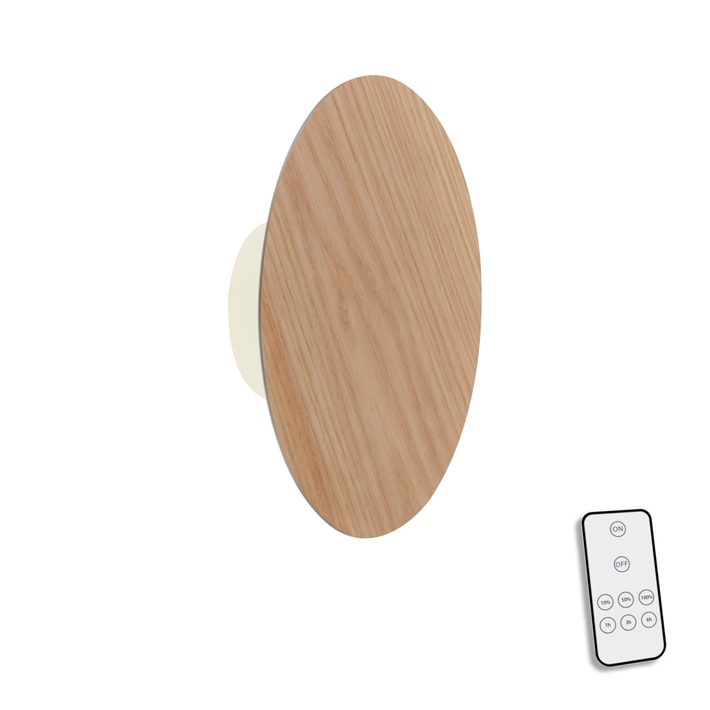 LED vegglampe Puntua oppladbar Ø25 cm treoptikk montert