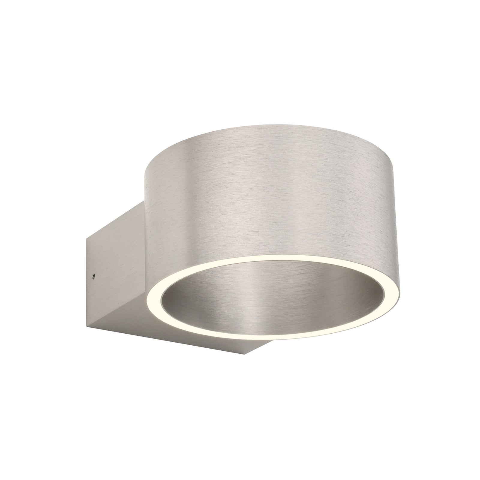 LED vegglampe PURE Clipse dimbar aluminium detalj av LED-ring