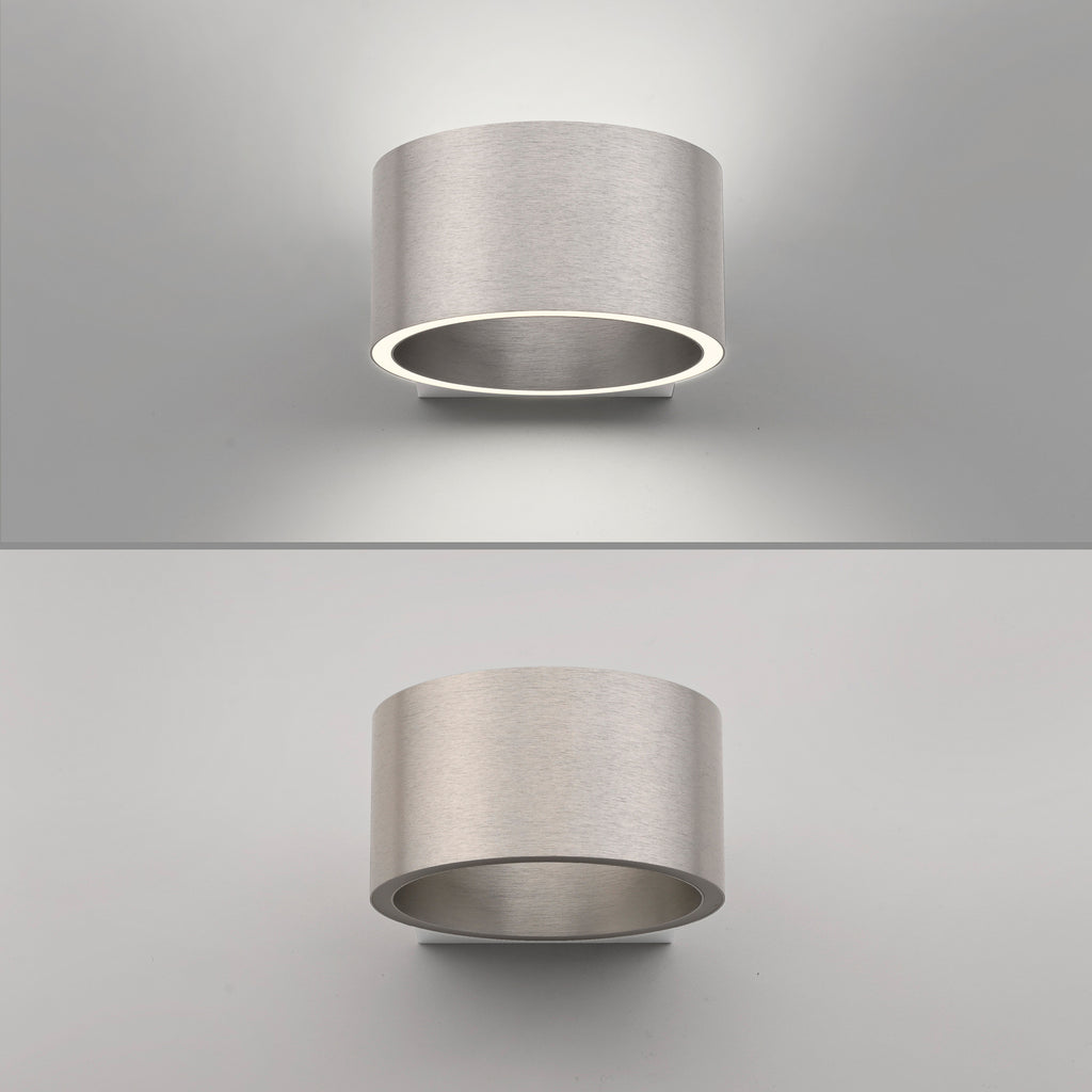 LED vegglampe PURE Clipse dimbar aluminium lys oppover og nedover