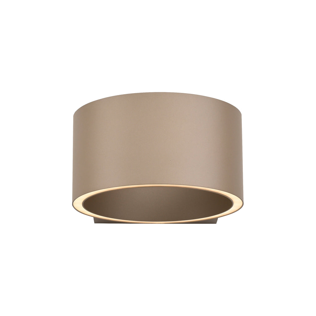 LED vegglampe PURE Clipse bronse aluminium lys opp
