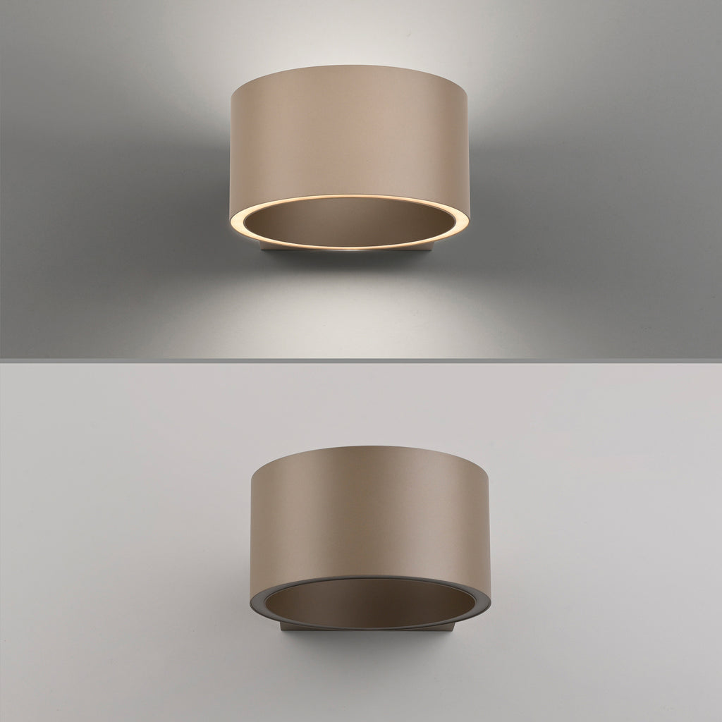 LED vegglampe PURE Clipse dimbar bronse aluminium installasjon