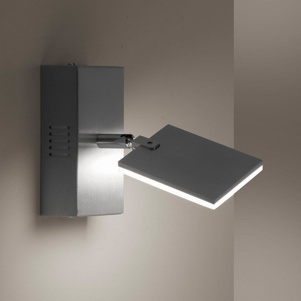 LED vegglampe PURE Mira dimbar CCT fjernkontroll aluminiumsoverflate