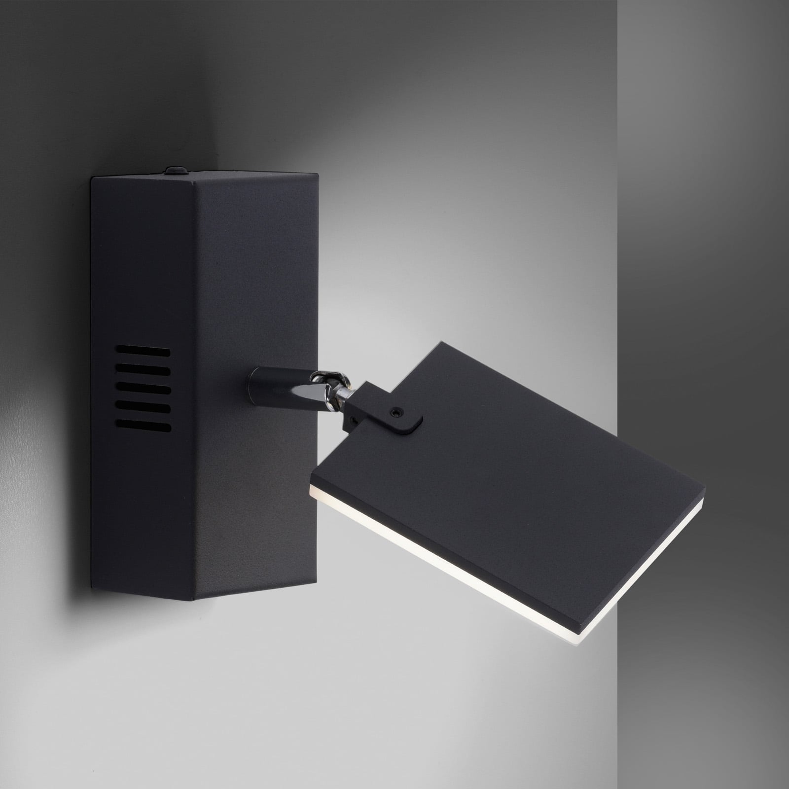 LED vegglampe PURE Mira dimbar CCT fjernkontroll svart - PURE