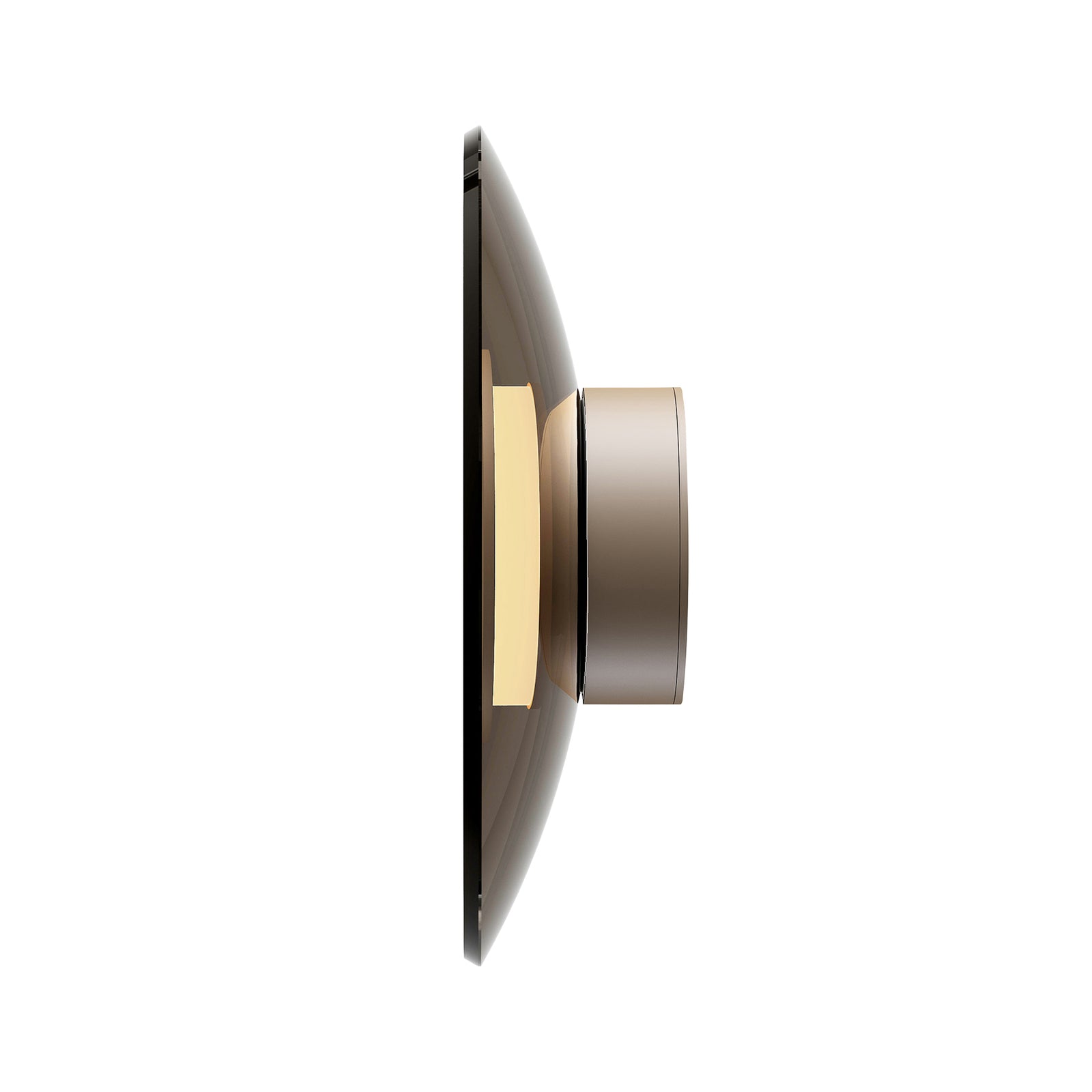 Detalj av LED vegglampe PURE Moon ravglass bronse Ø32 cm