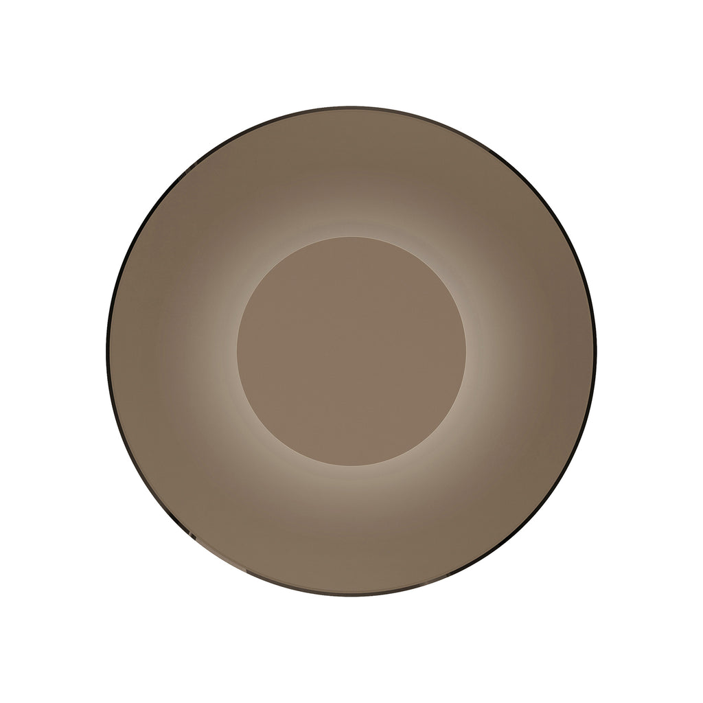Nærbilde av LED vegglampe PURE Moon ravglass bronse Ø32 cm