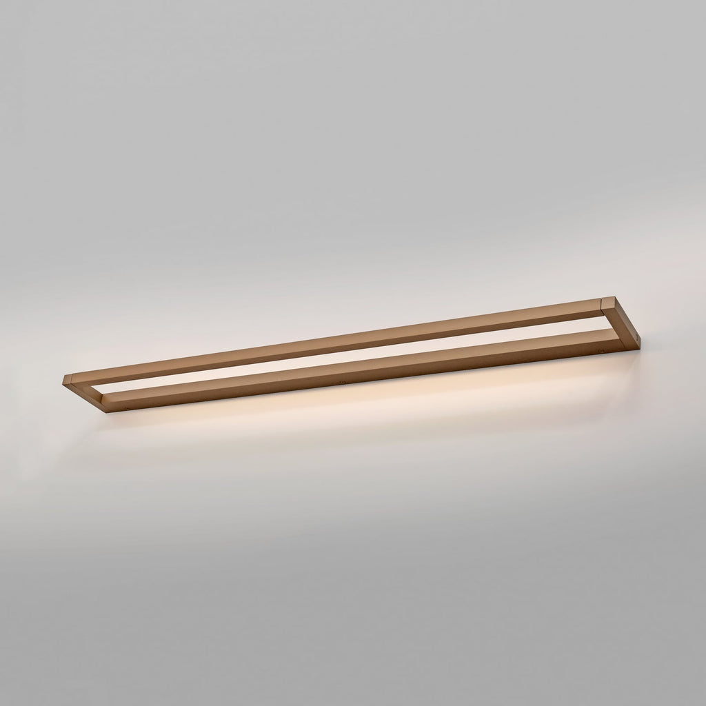 LED vegglampe Puro dimbar aluminium bronse forfra