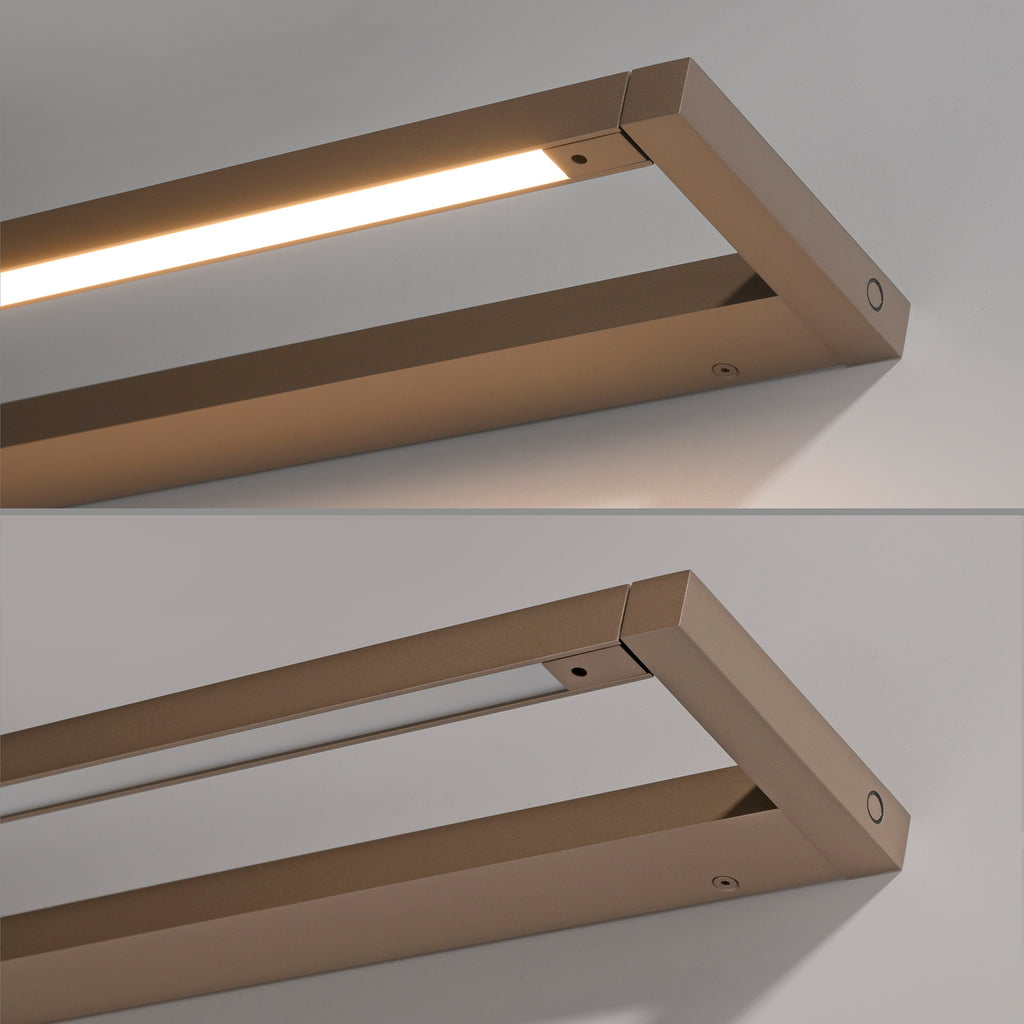 LED vegglampe Puro dimbar aluminium bronse justerbar vinkel