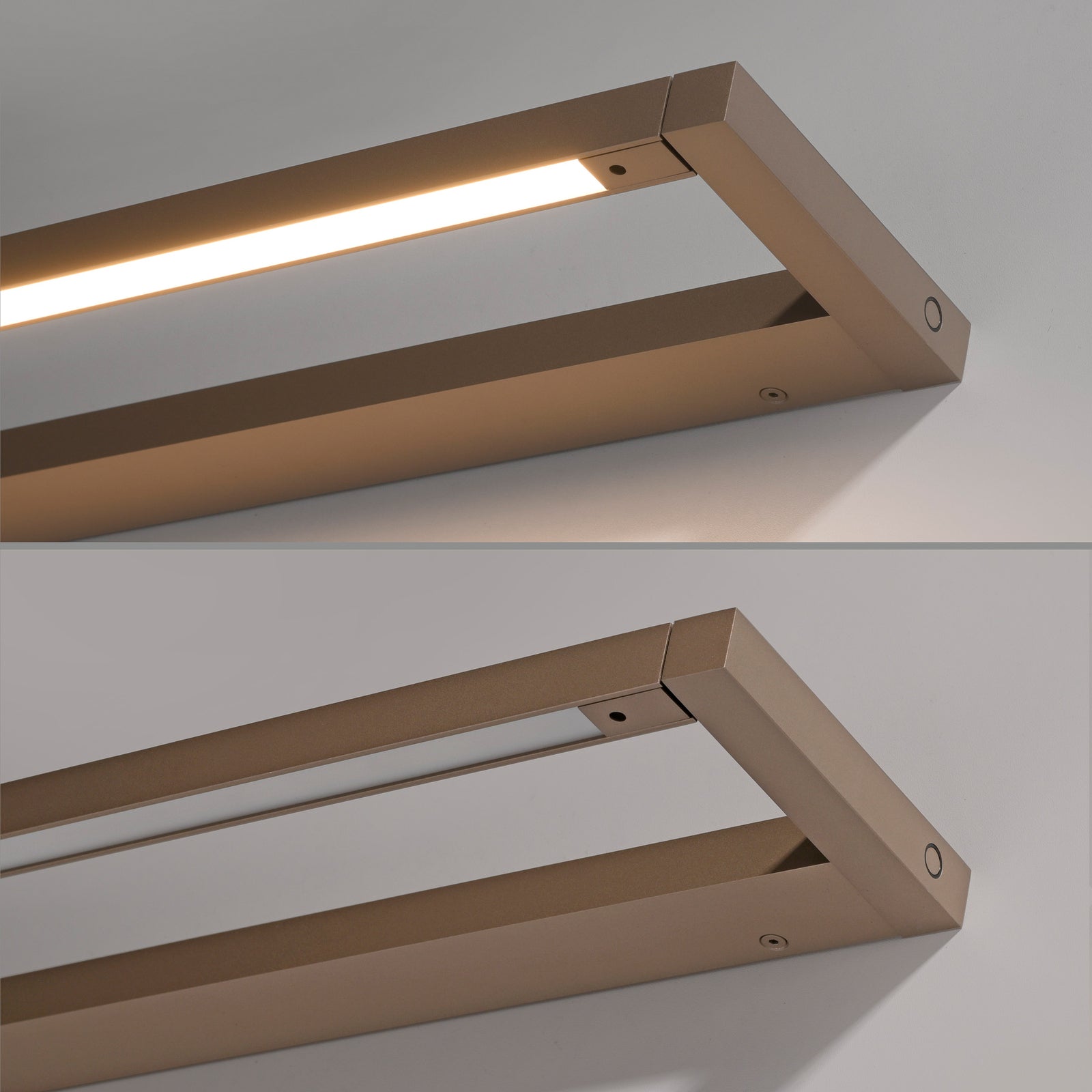LED vegglampe Puro dimbar aluminium bronse justerbar vinkel