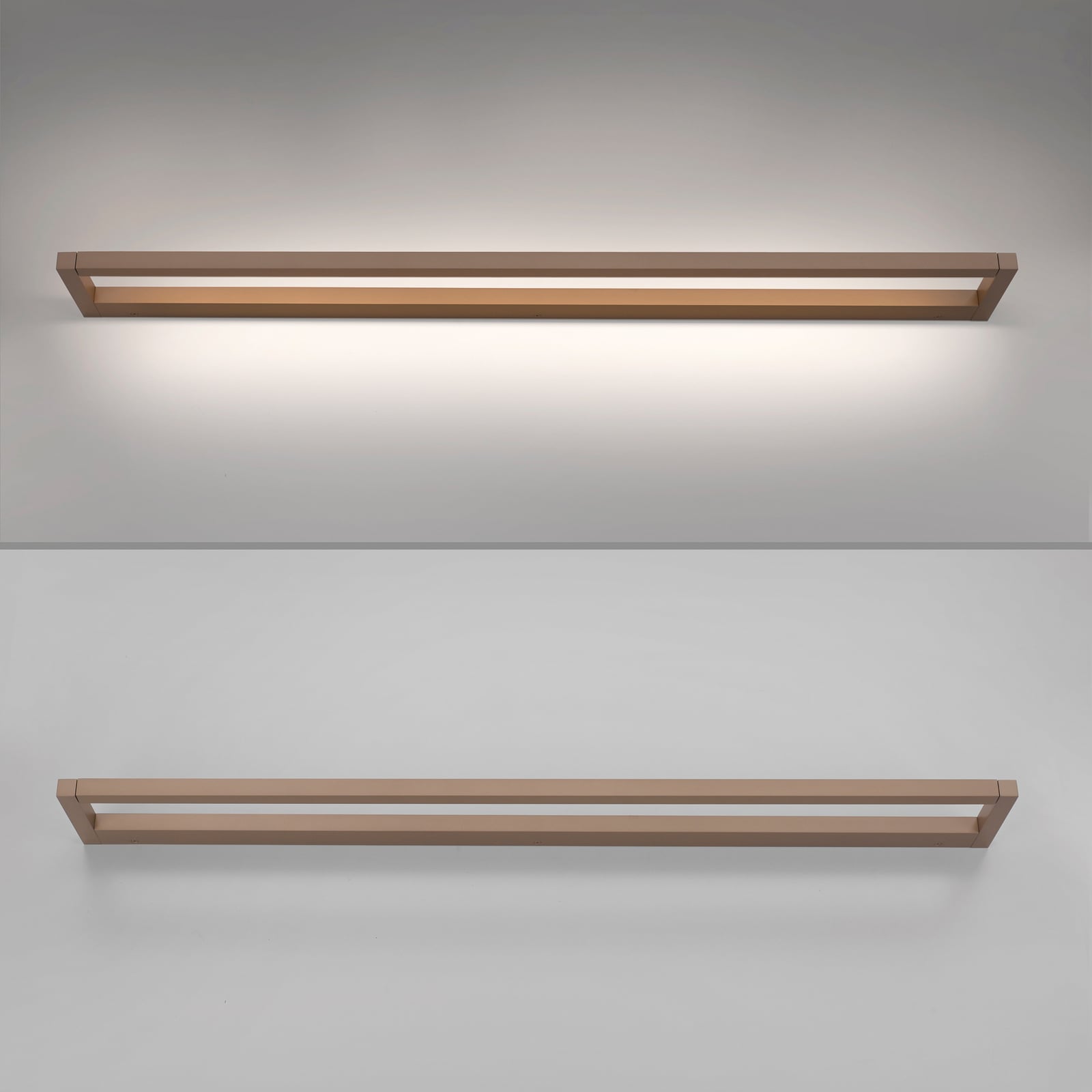 LED vegglampe Puro dimbar aluminium bronse touchdimmer