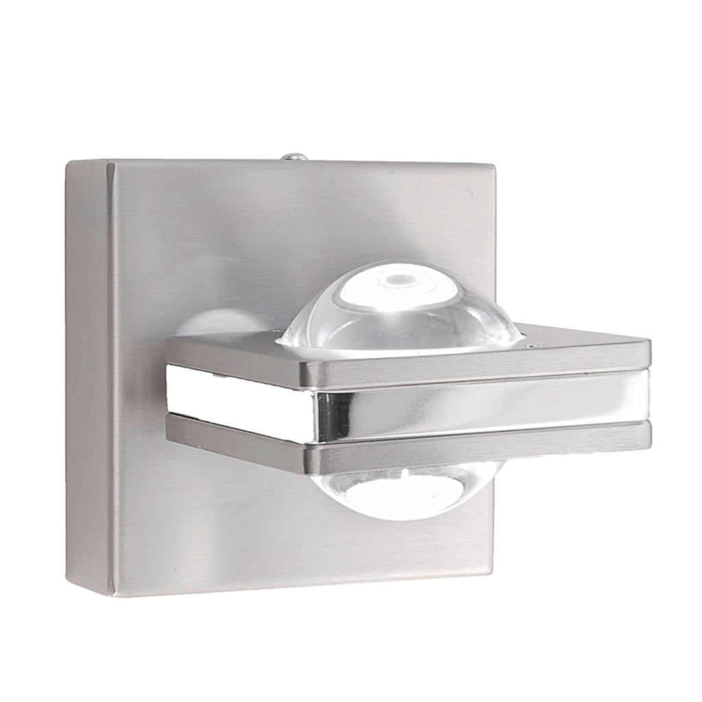 LED vegglampe Q-FISHEYE RGB ZigBee krom bakside og feste