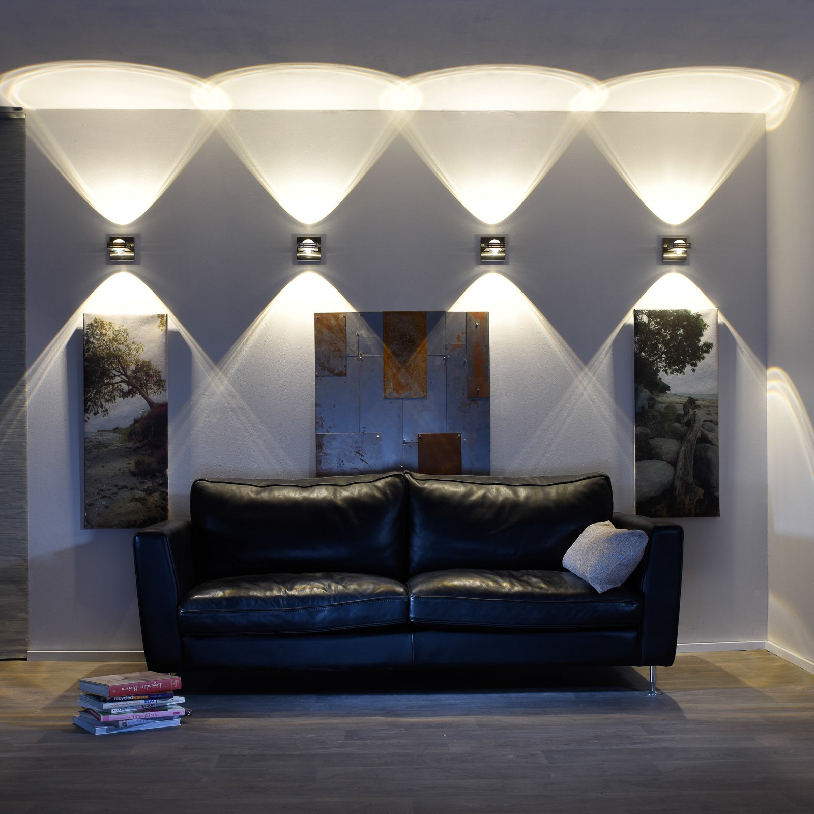 LED vegglampe Q-FISHEYE dimbar RGB ZigBee krom 11 cm - Q-Smart-Home