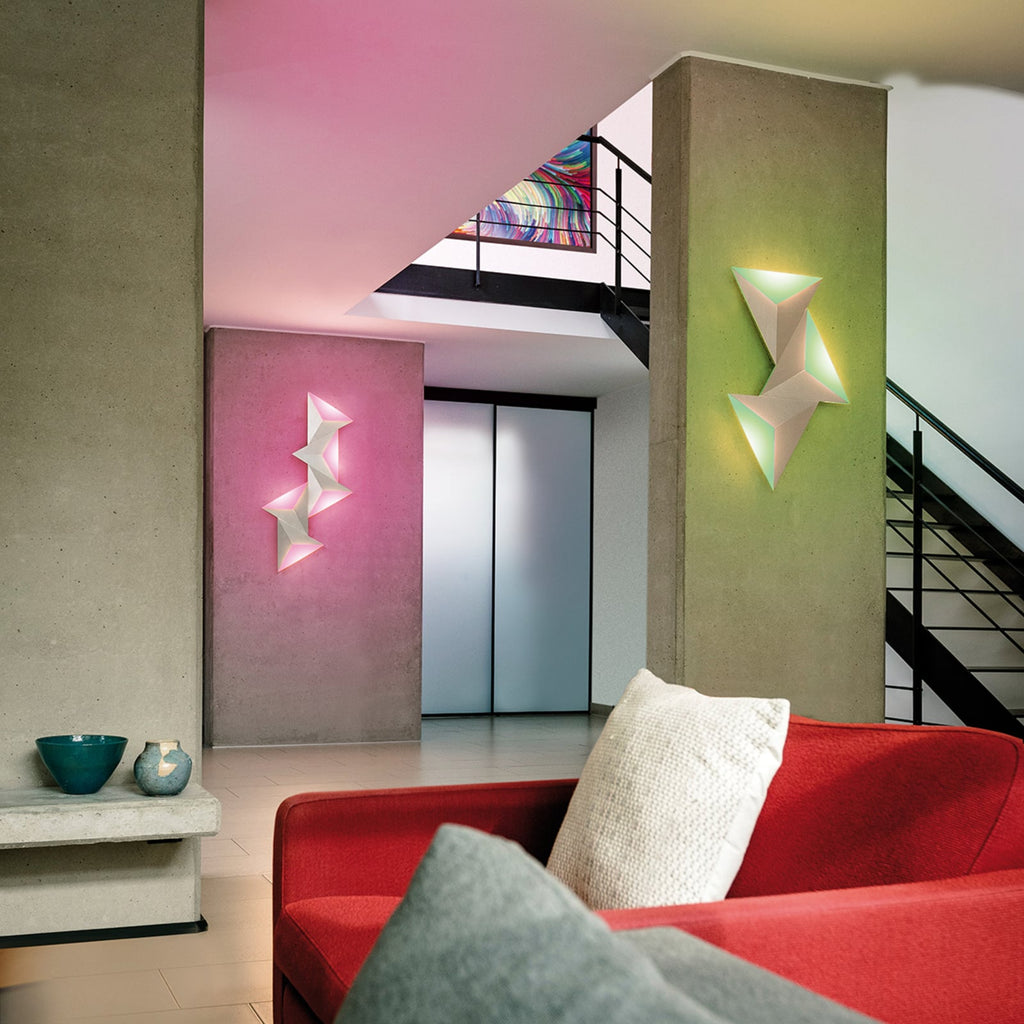 LED vegglampe Q-Tetra aluminium bakside