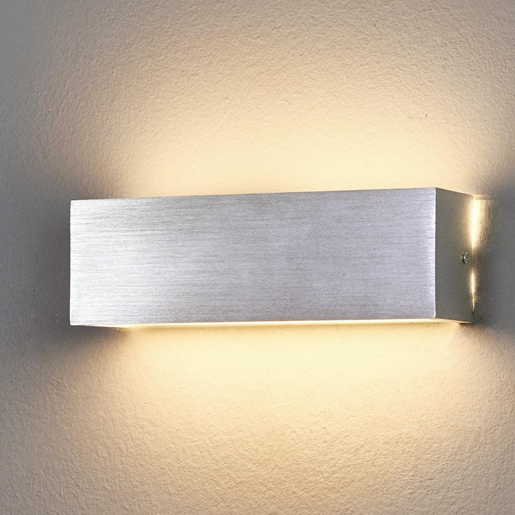 LED vegglampe Ranik aluminium 25 cm varmhvit forfra