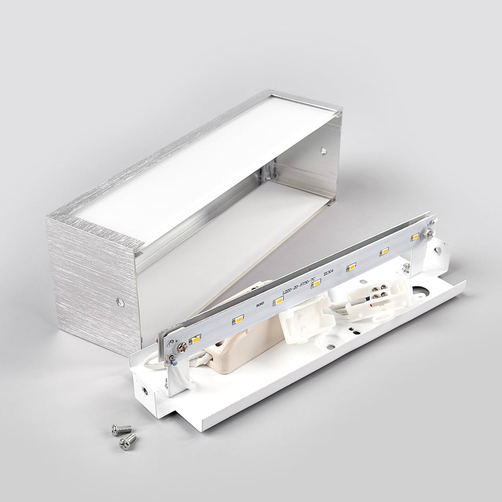 LED vegglampe Ranik aluminium 25 cm varmhvit i rom