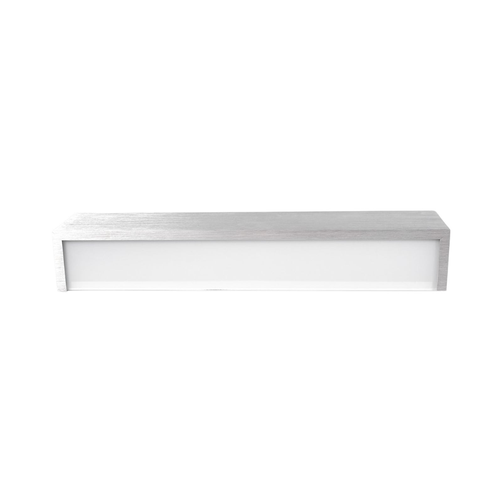 LED vegglampe Ranik børstet aluminium 40 cm nærbilde av lyskilde