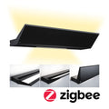 LED vegglampe Ranva dimbar ZigBee CCT aluminium svart forfra
