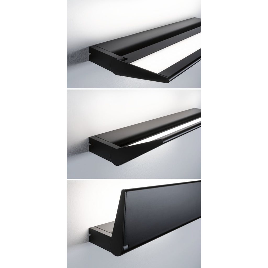 LED vegglampe Ranva dimbar ZigBee CCT aluminium svart installasjon