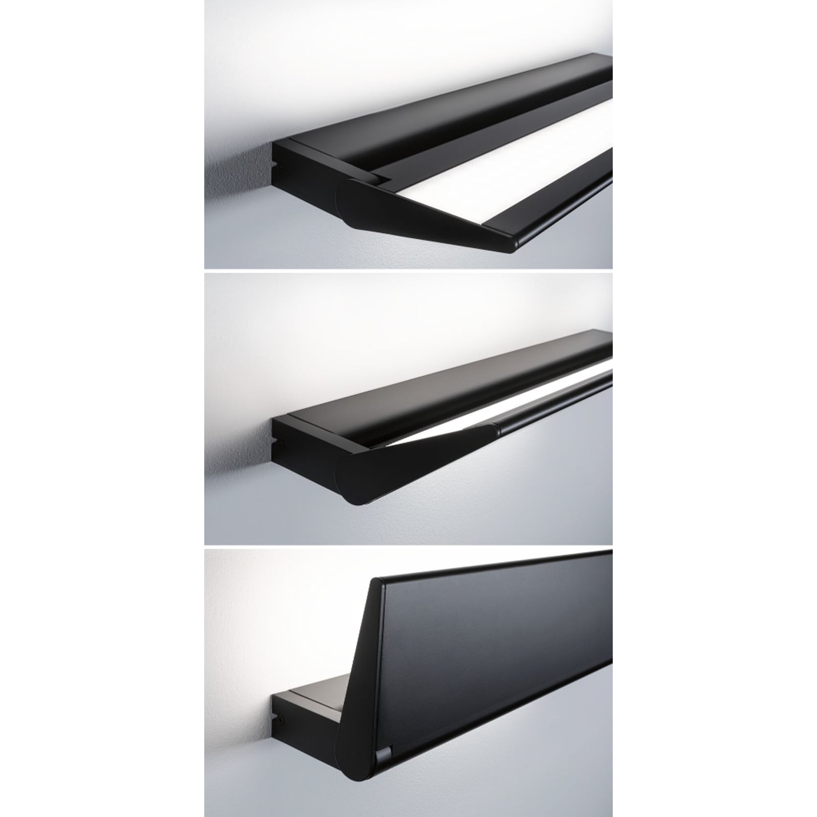 LED vegglampe Ranva dimbar ZigBee CCT aluminium svart installasjon