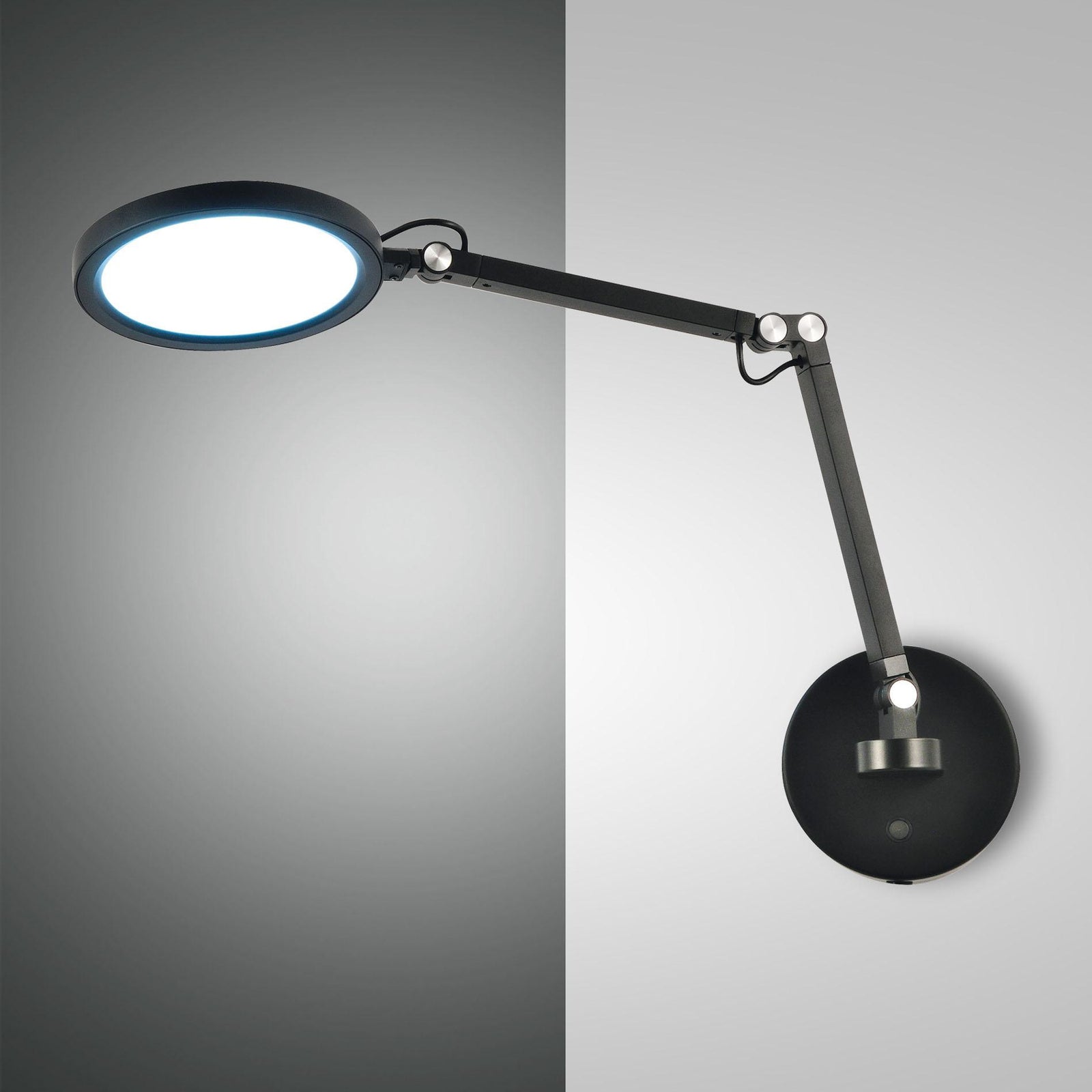 LED vegglampe Regina svart CCT dimbar justerbar 9W montert
