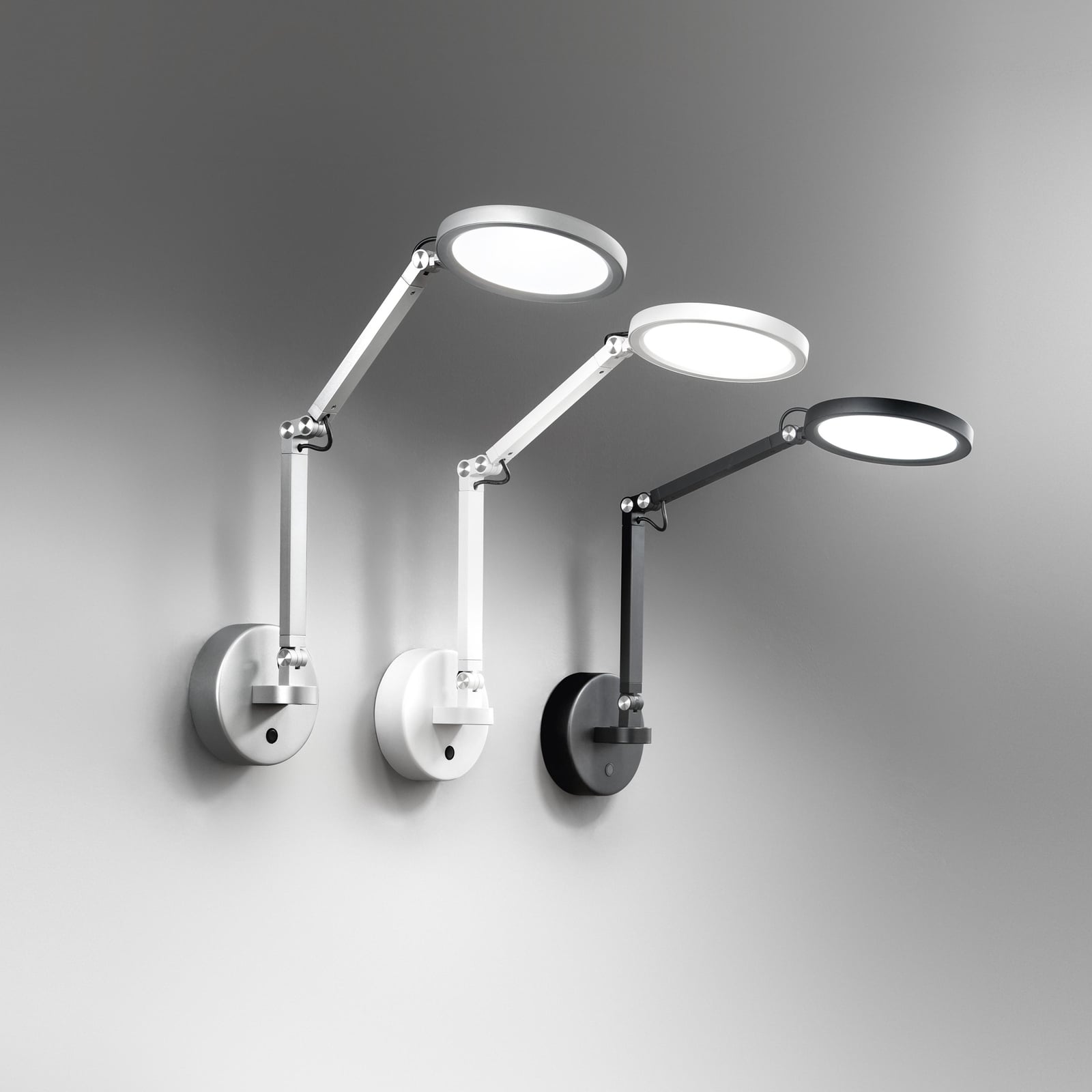 LED vegglampe Regina svart CCT dimbar justerbar 9W nærbilde