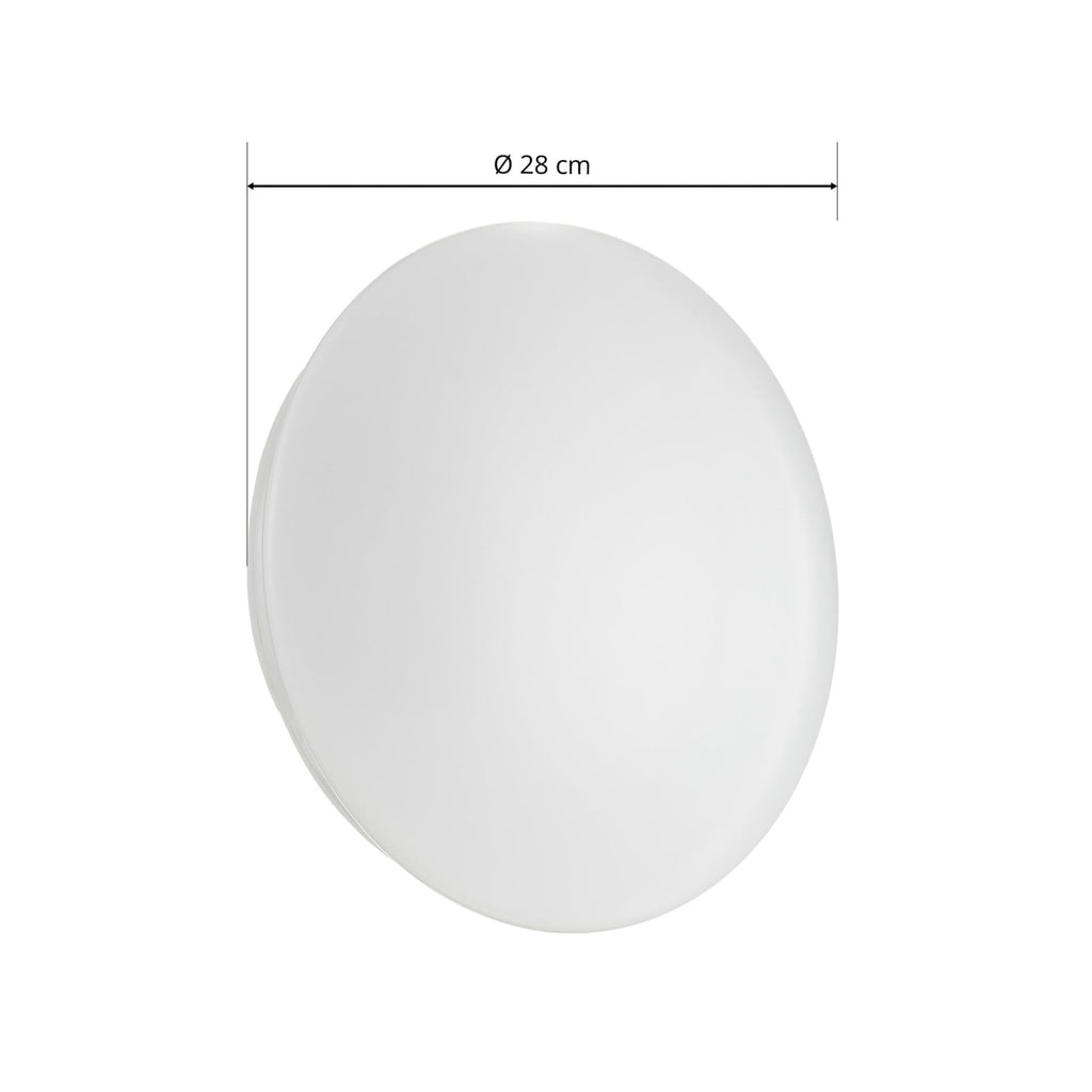 Sideprofil av LED vegglampe Renzo+ rund med 28 cm diameter