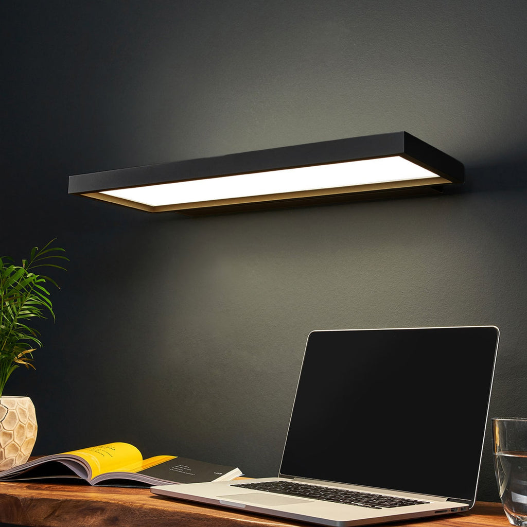 LED vegglampe Rick dimbar svart opp/ned 61 cm front