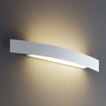 LED vegglampe Riga dimbar hvit glass forfra